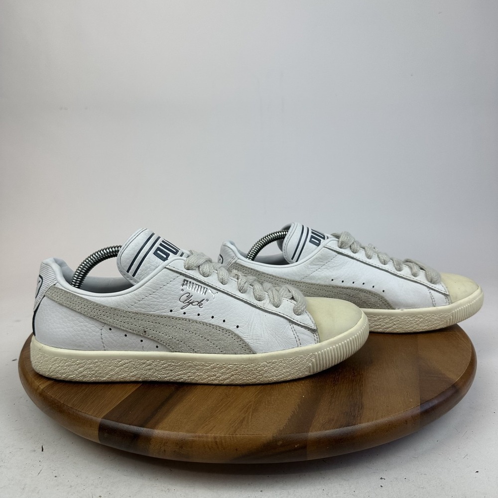 Mens Puma Rhuigi x Clyde Pristine White Leather Comfort Casual Sneakers Size 9